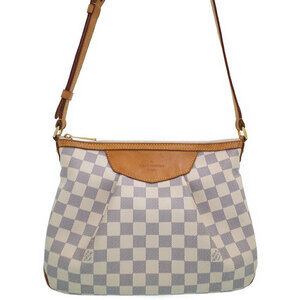 Louis Vuitton Damier Azur White Siracusa Shoulder Bag